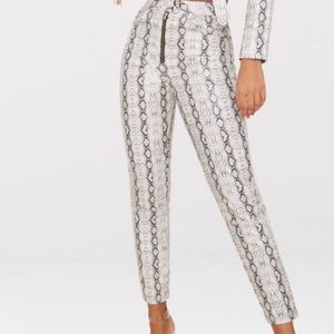 Snake skin trousers